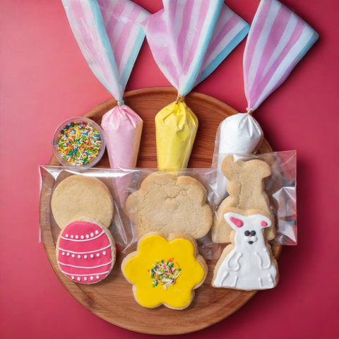 Easter shortbread biscuit decorating Kit. Looshi's Bakery Near Me