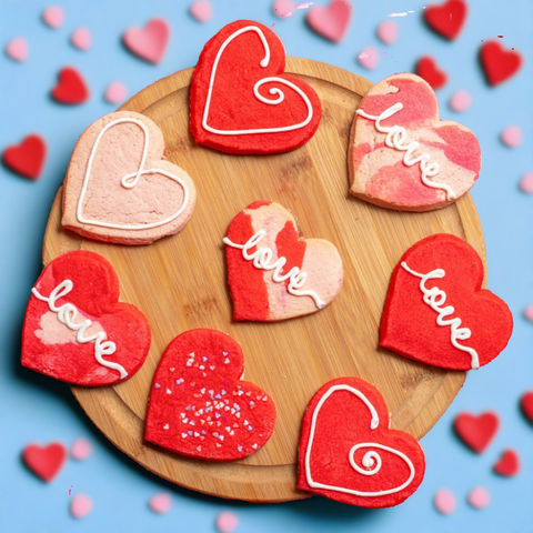 Heart Shaped Valentine shortbread Biscuits