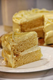 Slice of our delicious freshly baked vanilla cake