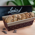Freshly Baked Cookies that come in a pack of 6, we use premium Belgium chocolate in our delicious cookies. You can choose from two flavors: Chocolate with Peanut Butter as well as Chocolate flavor. 