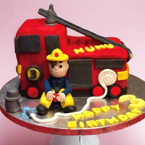 firetruck birthday cake
