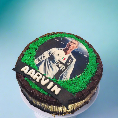 football themed edible print birthday cake