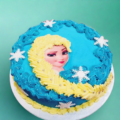 frozen elsa themed cake