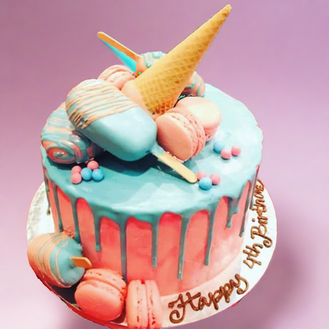 Ice cream themed customized cake