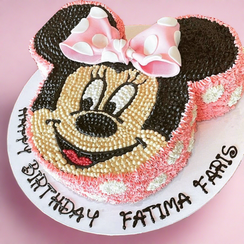 Minnie Mouse Birthday custom cake for delivery in Dubai. Looshi's Best custom cakes.