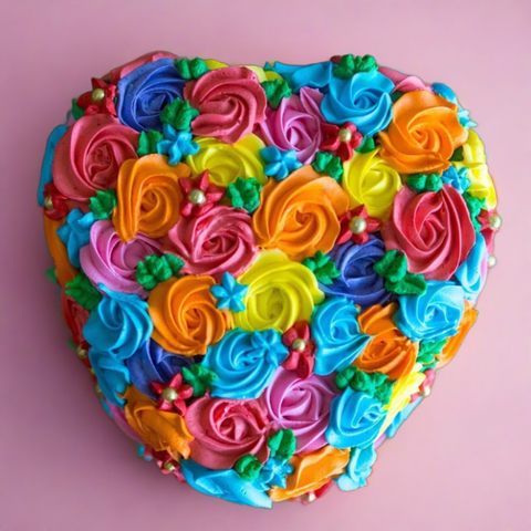Beautiful floral heart shaped cake that comes in a variety of flavors! Red Velvet Chocolate Moist Milk Chocolate Carrot Cake Eggless Nutella. We offer cake delivery in Dubai. Order online for delivery in Dubai. 