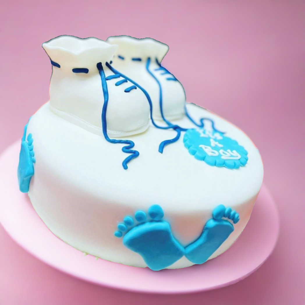 Baby showe cake for boy for delivery in Dubai at looshi's Bakery