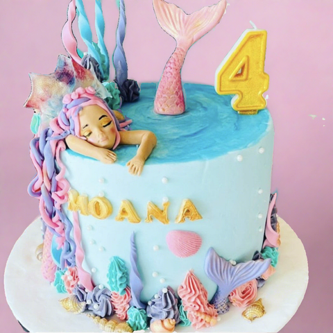 Mermaid cake for delivery in Dubai. Best customized cakes at Looshi's Dubai