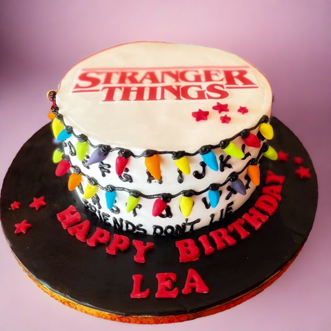 stranger things birthday themed cake