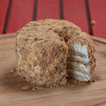 Freshly made honey cake at Looshi's! Layered crisp honey cake with cream cheese frosting! A classic choice that is a must try at Looshi's. 